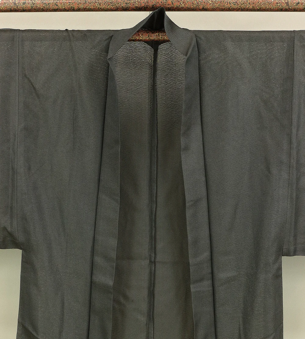 Usumono Haori Japanese Men's Kimono Coat Thin Black Color For Summer KI188 - Image 10