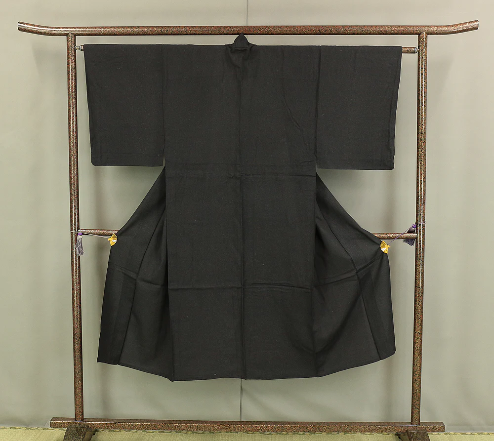 Usumono Japanese Men's Kimono Thin Deep Blue Black For Summer KI168